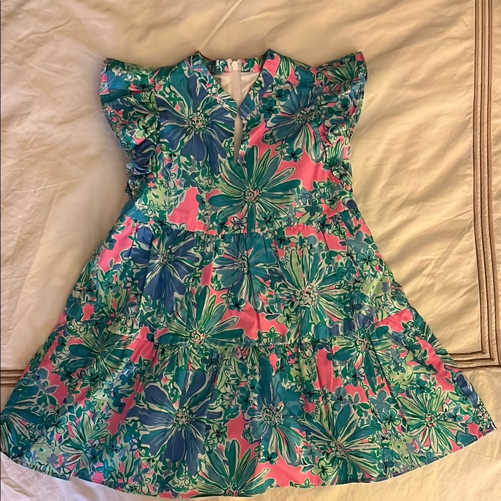 Lily Pulitzer Floral Dress in Pink and Green